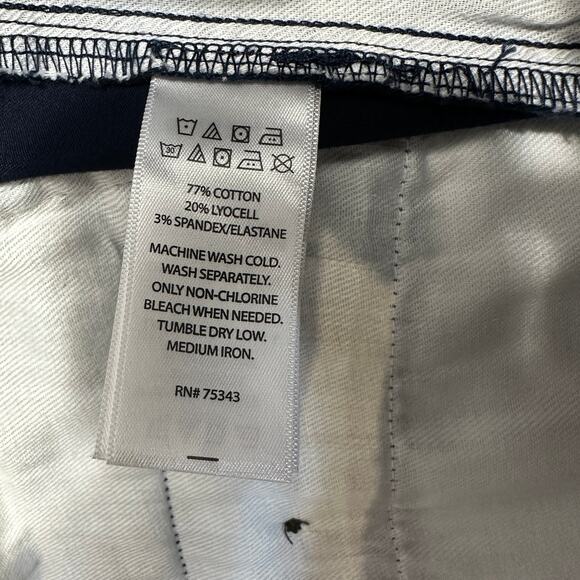 Daniel Hechter Chino Short Mens Paris Lyocell 9"  SZ 36 Blue Stretch Flat Front - Picture 7 of 7